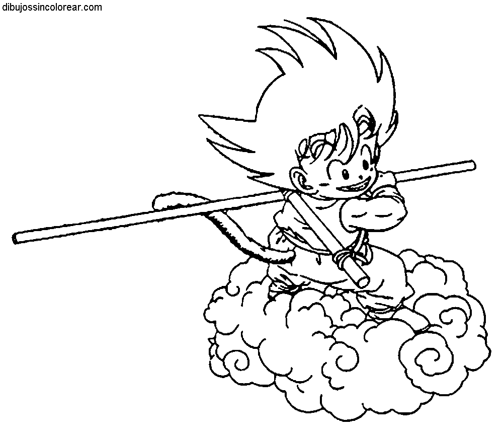 Dibujos Sin Colorear Dibujos De Goku De Pequeno Dragonball Para