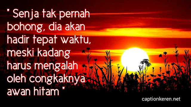 caption bijak tentang senja