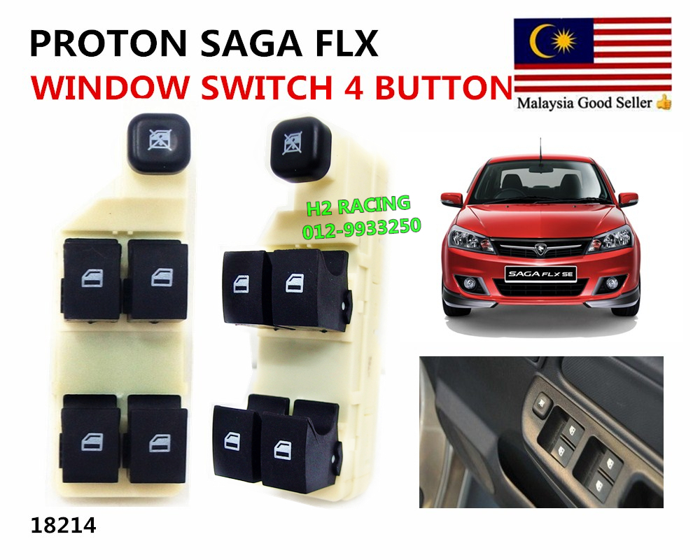 Car Accessories PROTON SAGA FLX (20112016) POWER WINDOW MAIN SWITCH 4