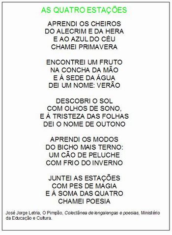 Poemas infantis - ATIVIDADES ANOS INICIAIS COM A BNCC