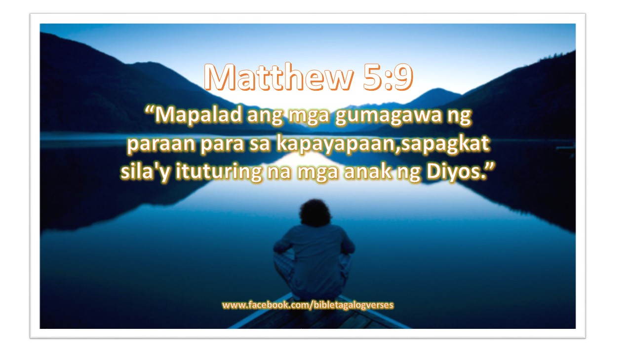 Matthew 5:9 Bible Tagalog Verse | BIBLE TAGALOG VERSES