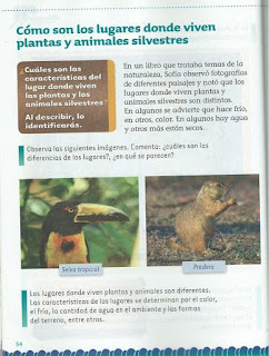 Apoyo Primaria Exploración de la Naturaleza y la Sociedad 2do Grado Bloque II Lección 4 Cómo son los lugares donde viven plantas y animales silvestres 