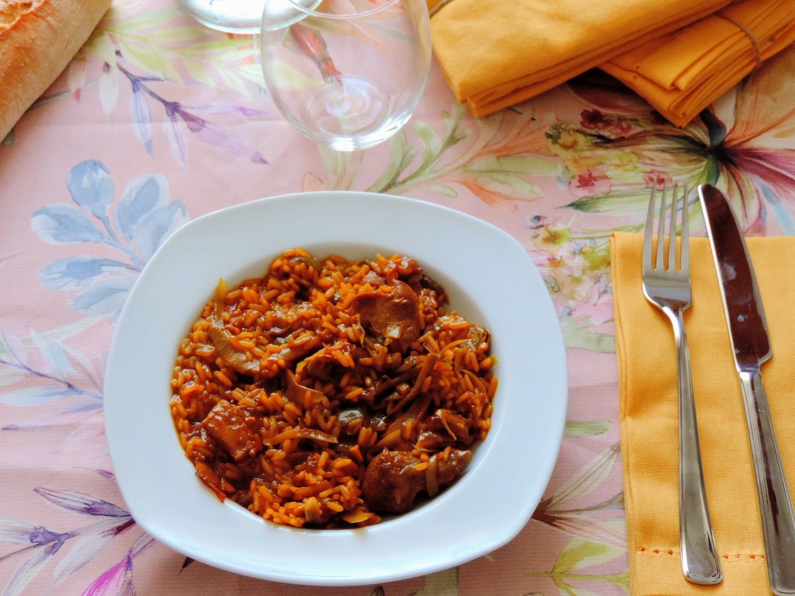 Paella de carne con verduras Cocinando con las Chachas