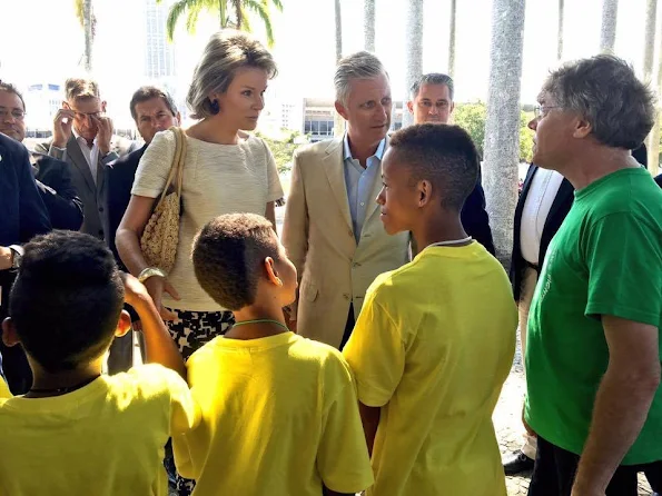 King Philippe and Queen Mathilde of Belgium visited a project of the NGO Kiyo in Rio de Janeiro