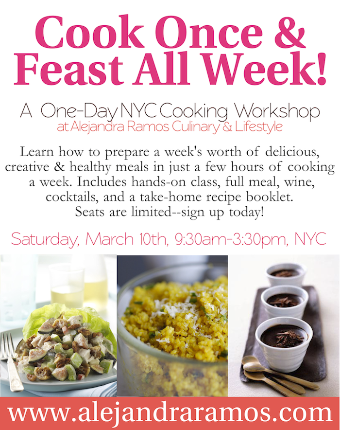 Next NYC Cooking Class Cook Once & Feast All Week Always Order Dessert
