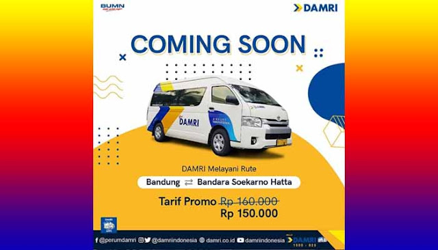 Tarif Damri Bandara Soekarno Hatta ke Bandung