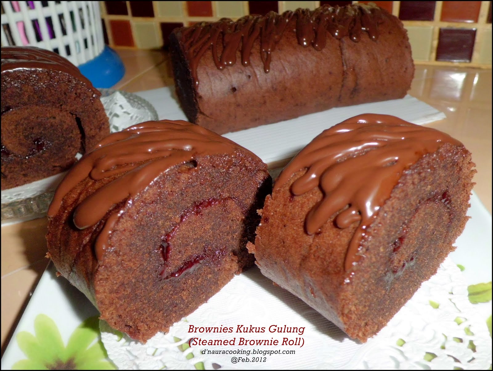 D'naura Natural Cooking Brownies Kukus Gulung (Steamed Brownie Roll)
