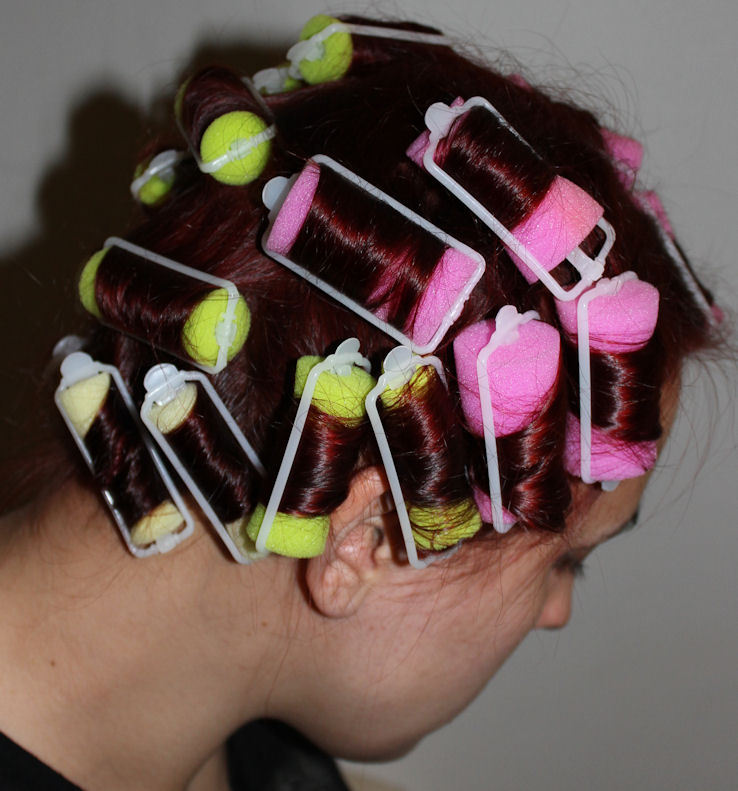 Painted Curls! Sponge Rollers