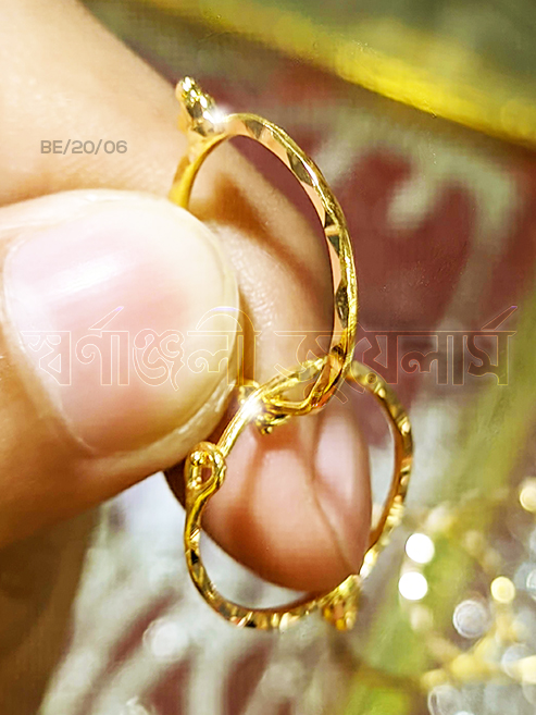 ২ আনা লেডিস কানের বালি (New Ladies Gold Bali Earrings 2 Ana/1.5 Grams) 18/21/22 Karat KDM Price in Bangladesh