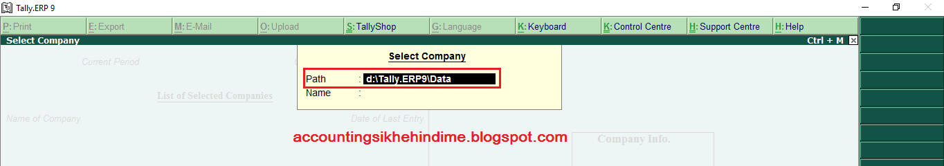 How to download Tally data in pendrive