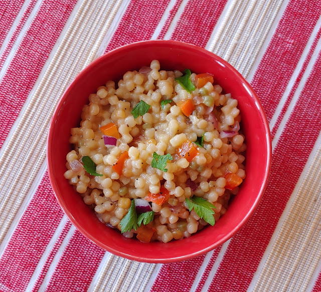 A Savory Table Couscous with Peppers & Onion