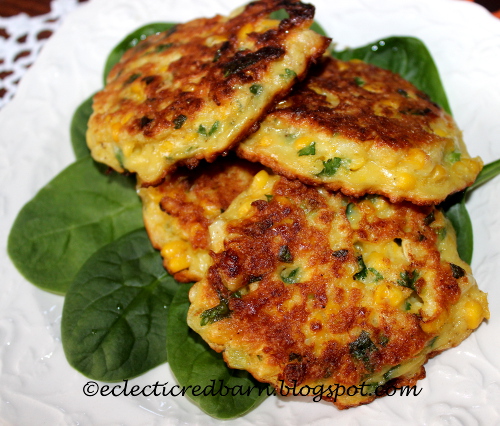 Sweet Corn Fritters. Eclectic Red Bar. Share NOW. #sidedish #cornfritters #corn #eclecticredbarn #dinner