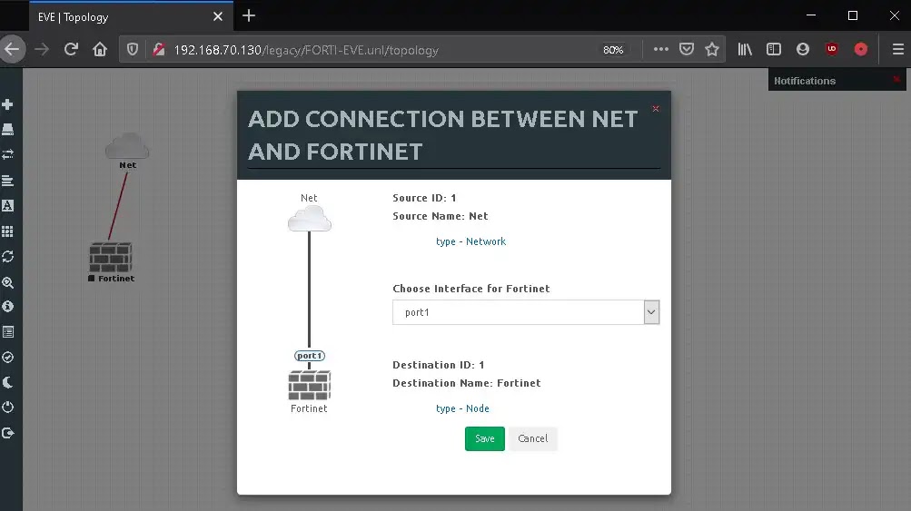 How to access Fortigate  Interface in EVENG Lab Using DHCP and Static Mode