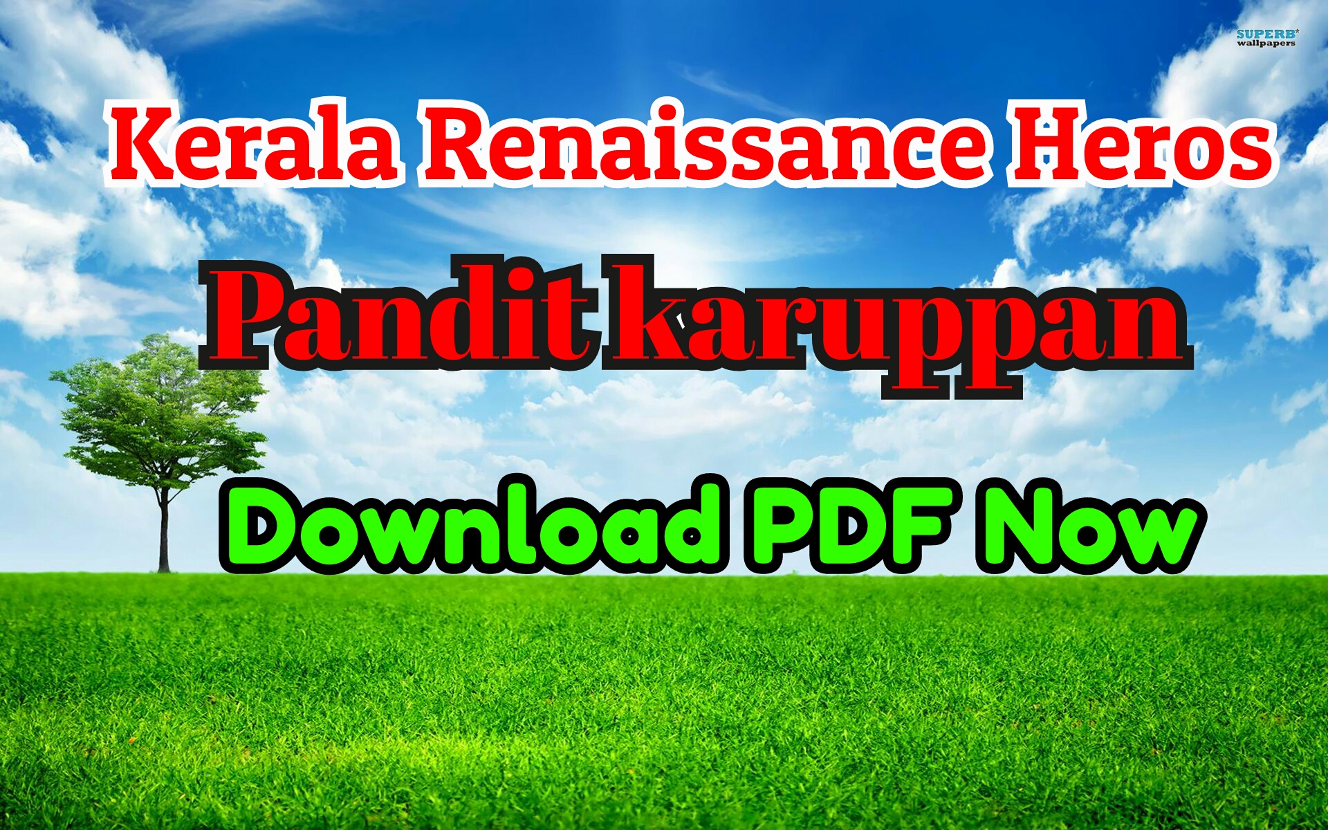 Pandit karuppan Kerala Renaissance Heros/Malayalam Pdf Download PSC