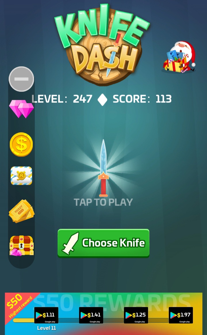 العب واربح دولارات من لعبة Knife Dash ( السكينة ) مدونتك للربح والاخبار