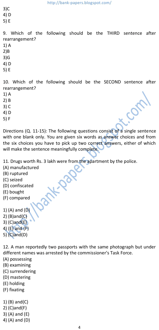 ibps question paper pattern