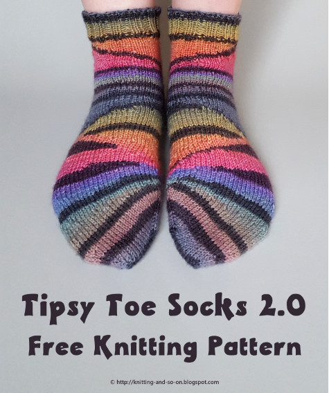 Knitting and so on: Tipsy Toe Socks 2.0