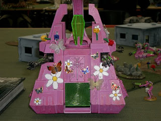 Hello Kitty Warhammer 40k pink Necron Monolith conversion