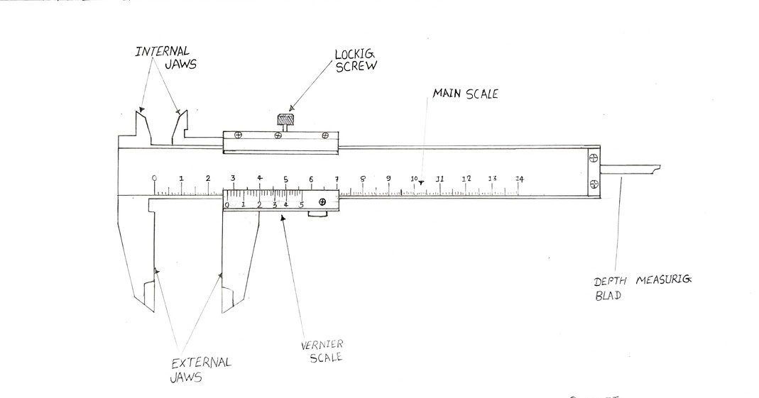 simple diagram of vernier caliper