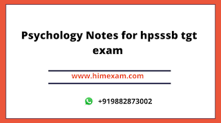 Psychology Notes for hpsssb tgt exam