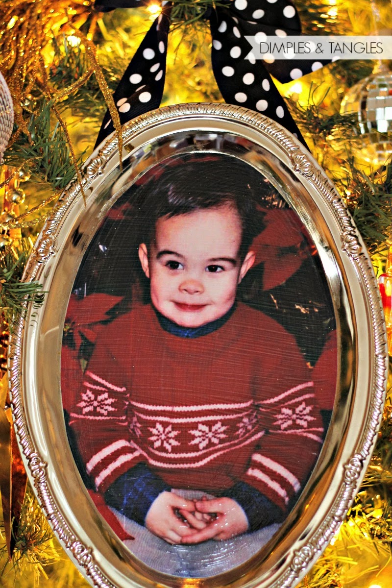 DOLLAR STORE METAL TRAY ORNAMENTS Dimples and Tangles