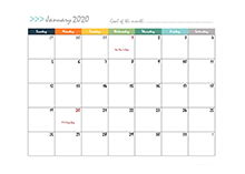 Calendar Word Doc - Collage Template