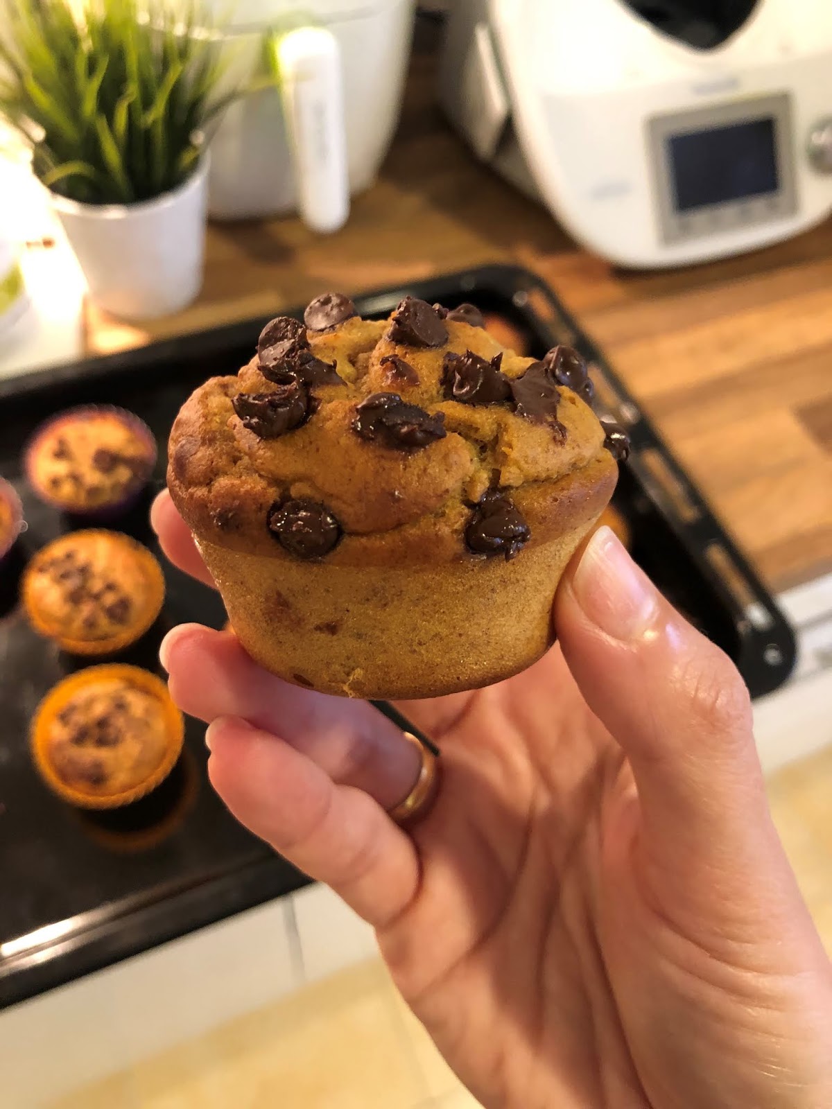 RECETA MUFFINS DE GARBANZOS CON PEPITAS DE CHOCOLATE. SIN HARINA NI
