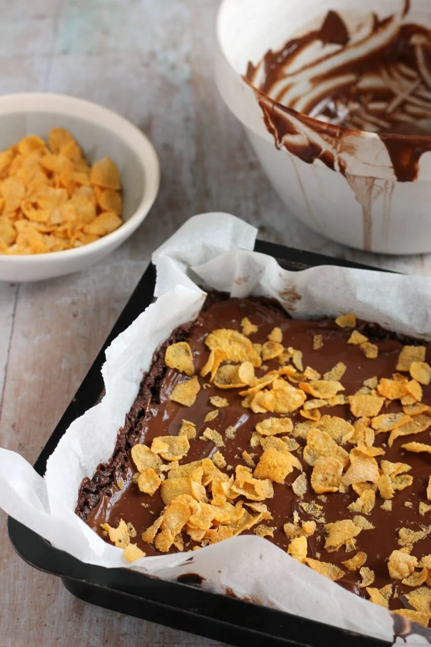 Chocolate Cornflake Slices - A Cornish Food Blog | Jam and Clotted Cream