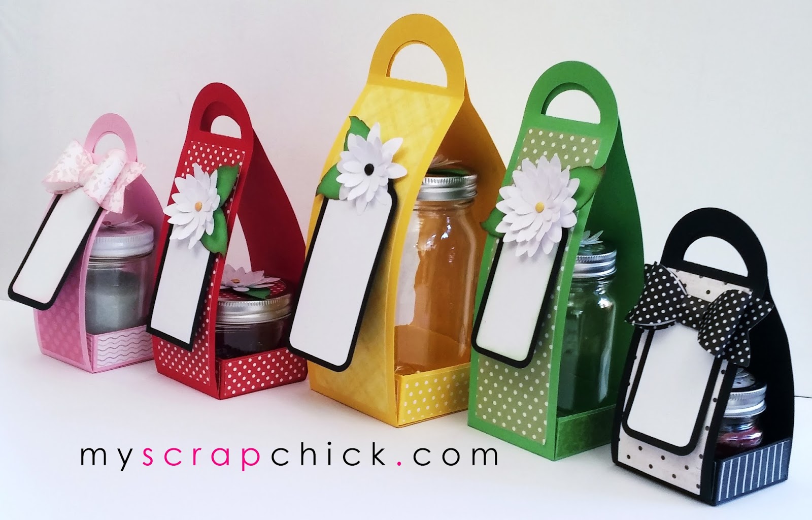 Tutorial for Jam Jar and Candle Gift Wraps myscrapchick