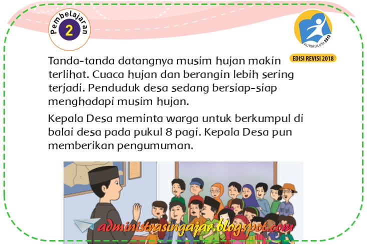 Kunci Jawaban Buku Tematik Tema 5 Kelas 3 Halaman 193 Administrasi Ngajar