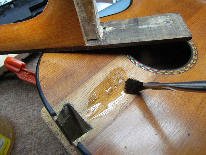 Gluing Acoustic Guitar Neck to Body Regal Tenor Neck Reset Continues