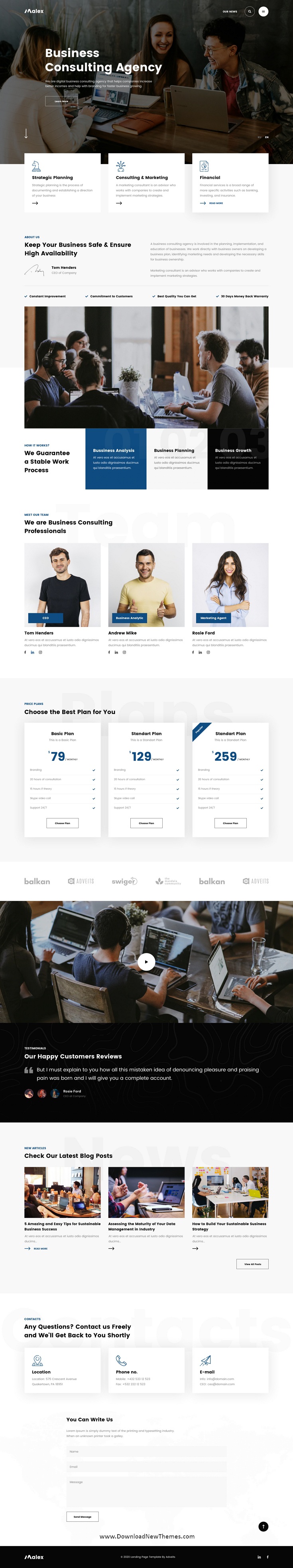 Business Consulting Agency Adobe XD Template
