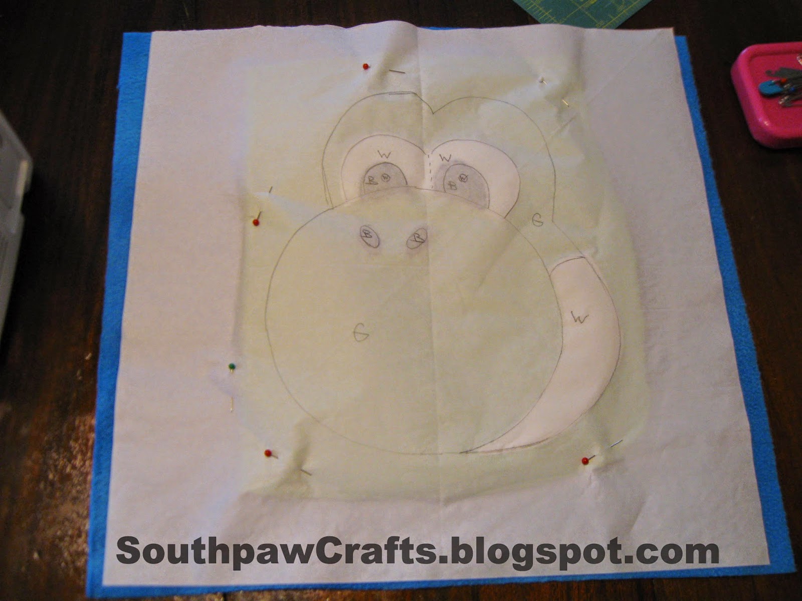 Southpaw Crafts Fleece on Fleece Applique Tutorial