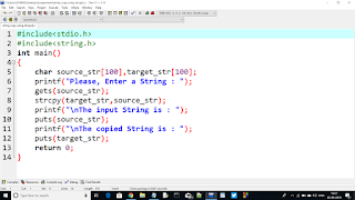 String Copy Program in C برنامج نسخ السلسلة النصية في C
