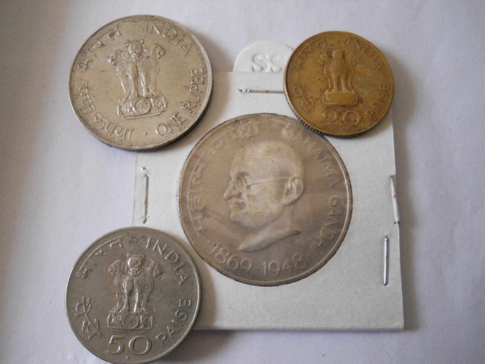 MY Rare old coins collection for sale 10 Rs Gandhi Silver coin one