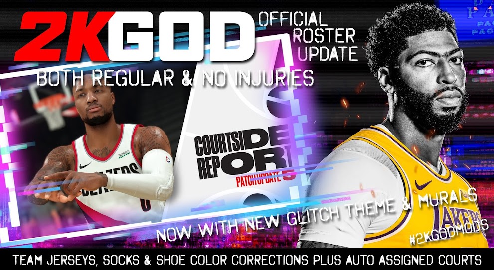 2KGOD Official Roster Update (04-23-2021)  (Regular & No Injuries) Packed With Glitch Theme & Murals