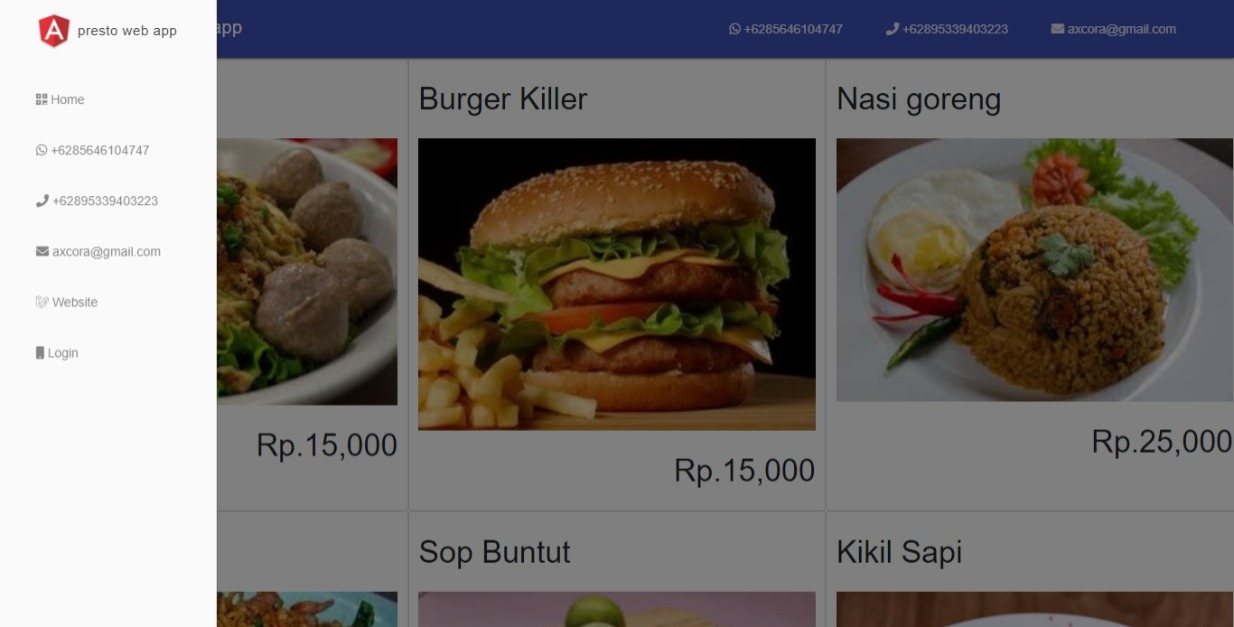 restoran online website aplikasi restoran cafe rumah makan