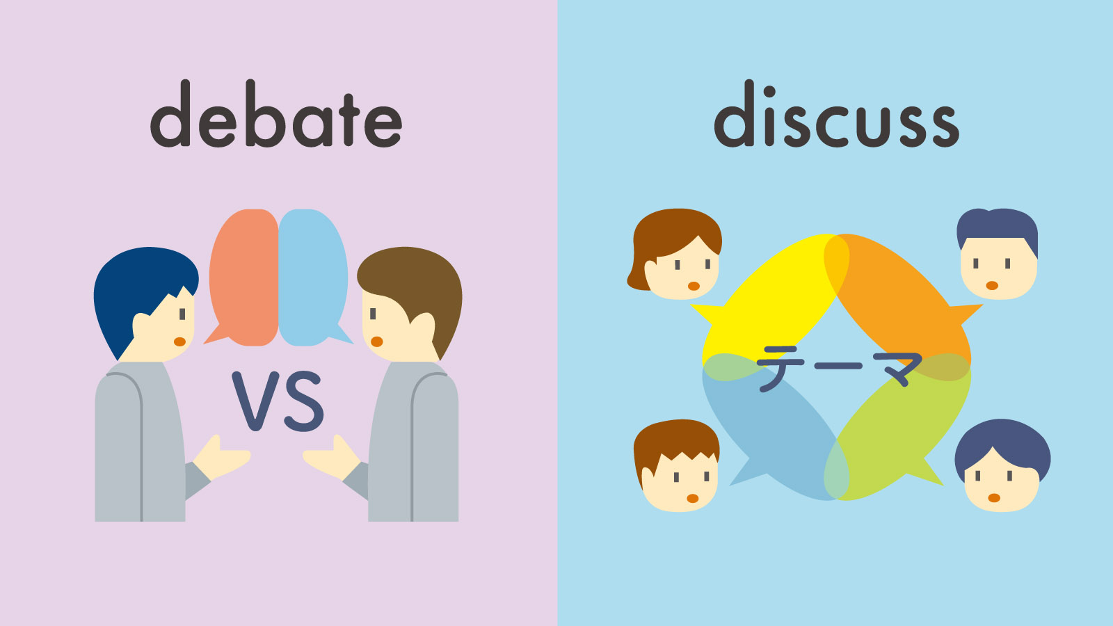 debate と discuss の違いとは？