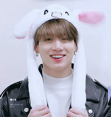 cute bts jungkook rabbit gif k pop stock