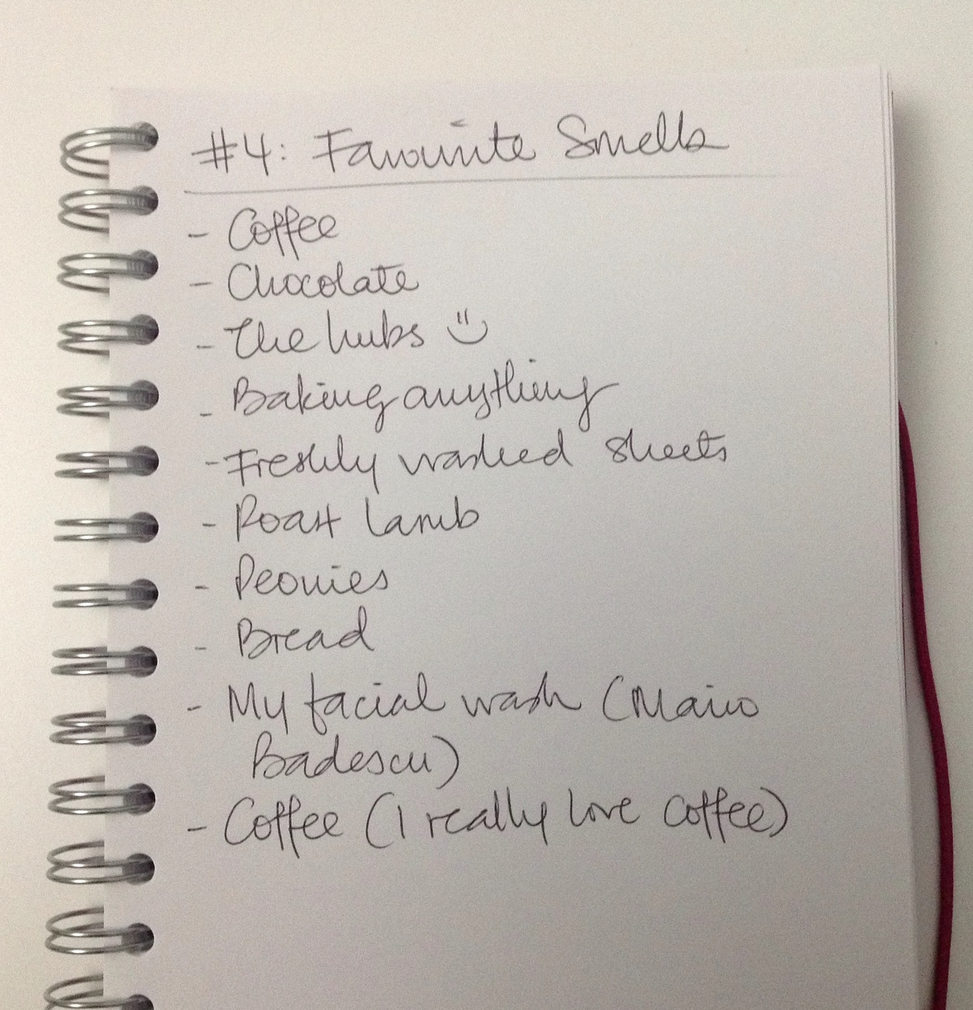 Blue is Bleu 52 Lists Favourite Smells