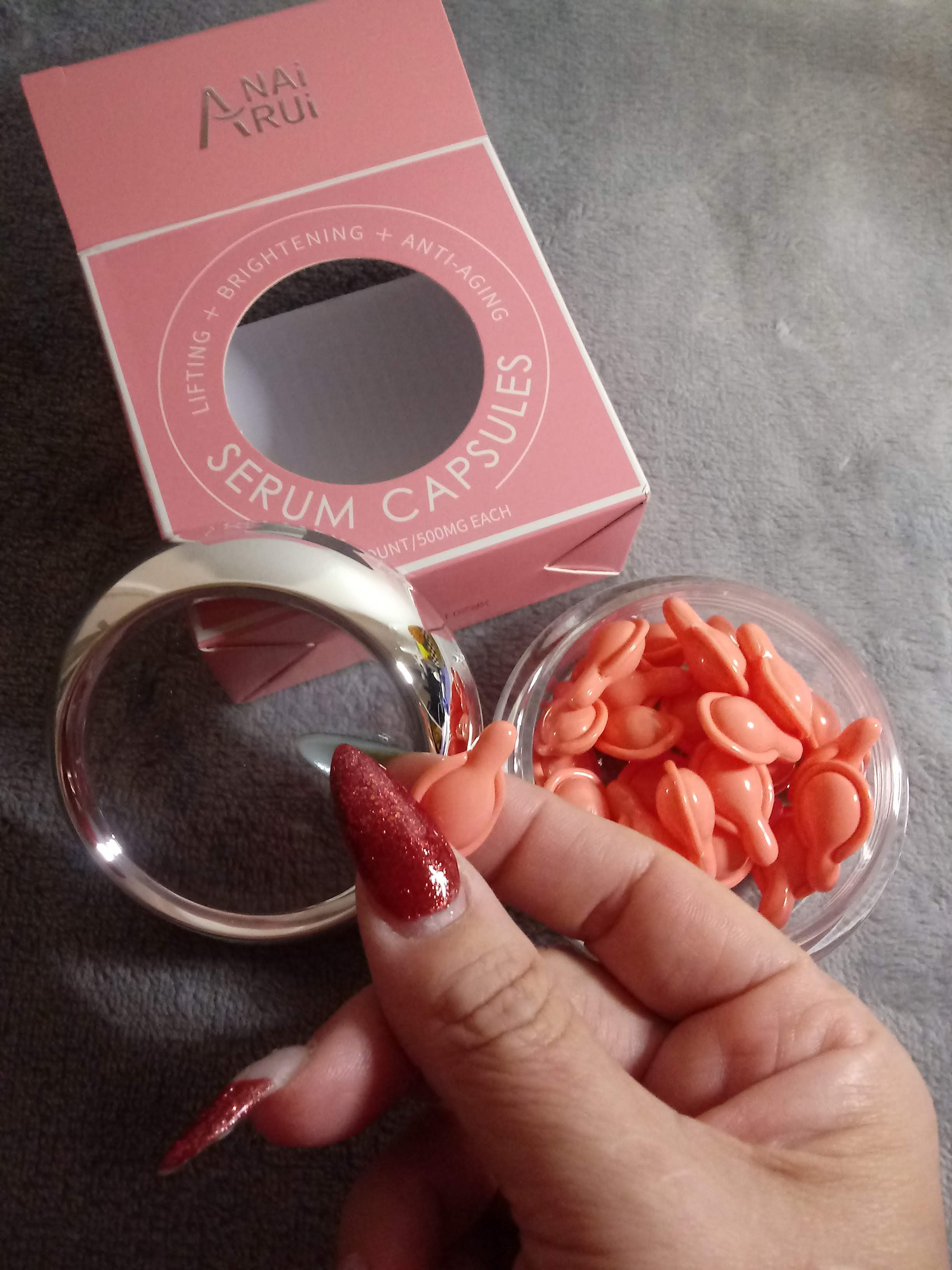 ANAIRUI Face Serum Capsule Face Oil Collagen & Glycolic Acid Serum Exfoliate Anti Aging