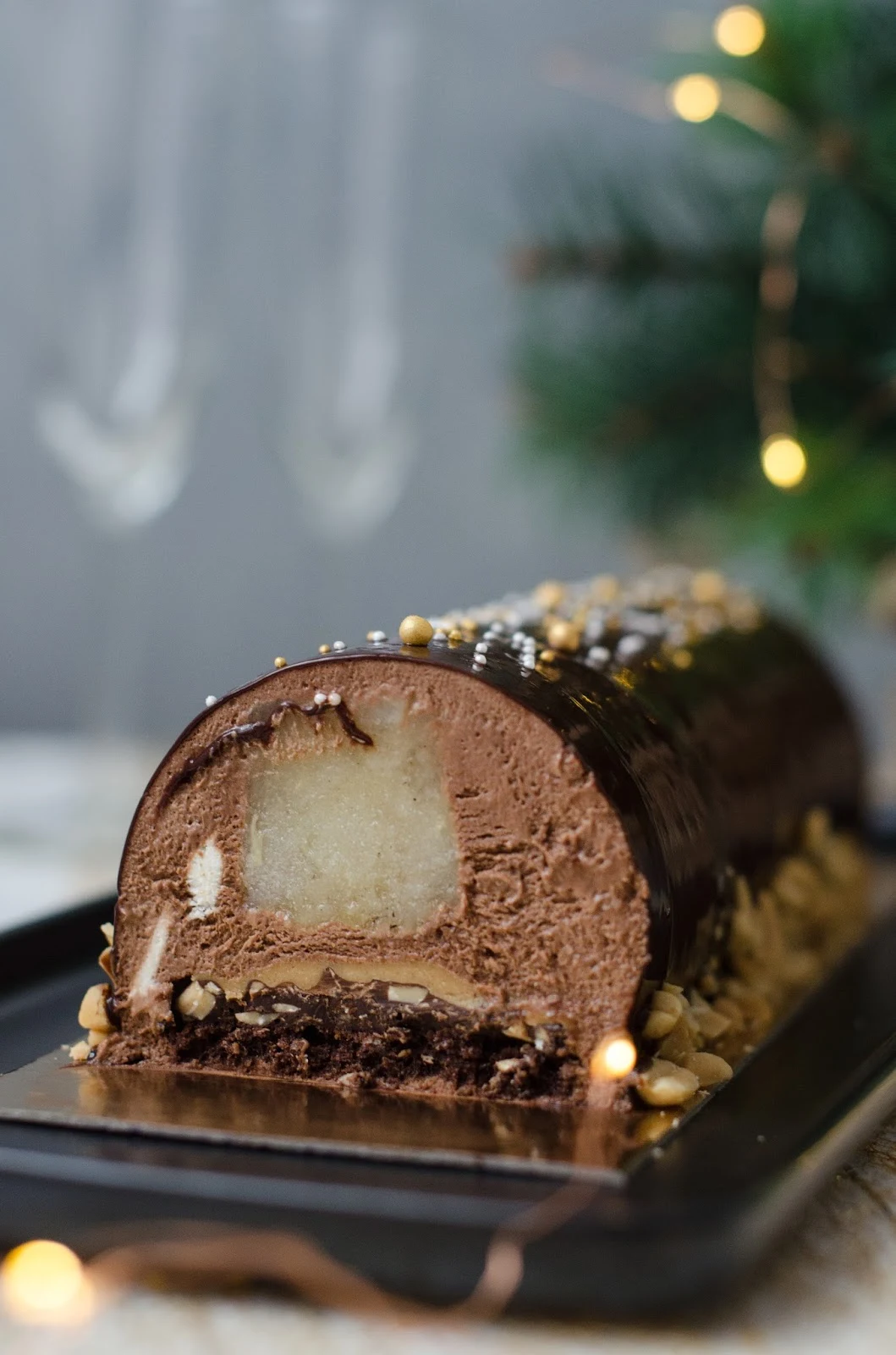 buche chocolat poires – buche de noel poire chocolat – Dewsp