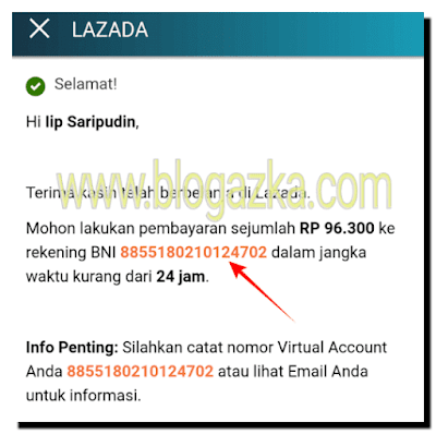 Nomor Virtual Account untuk pembayaran Nomor Virtual Account untuk pembayaran