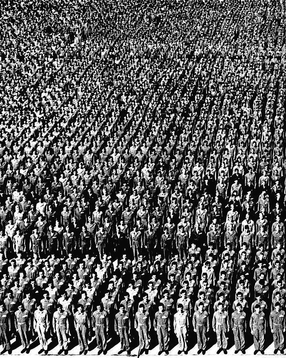 1941 USA troops 1941 USA troops at attention, an aerial group photograph