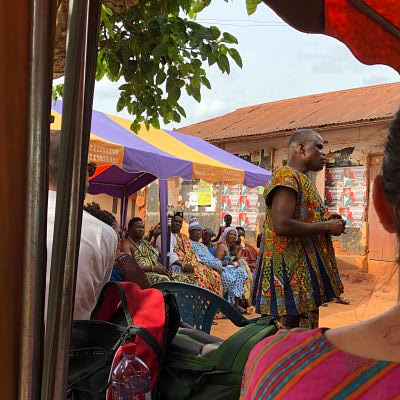 Kofi Gbolonyo en Dzodze dando la bienvenida al IBMF 2018