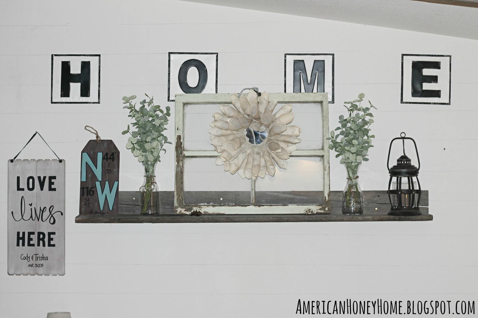 American Honey Home Super Faux Shiplap Wall