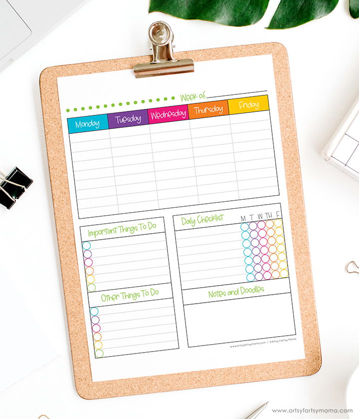 Free Printable Weekly School Planner Artsy fartsy Mama Free Printable Weekly School Planner Artsy fartsy Mama