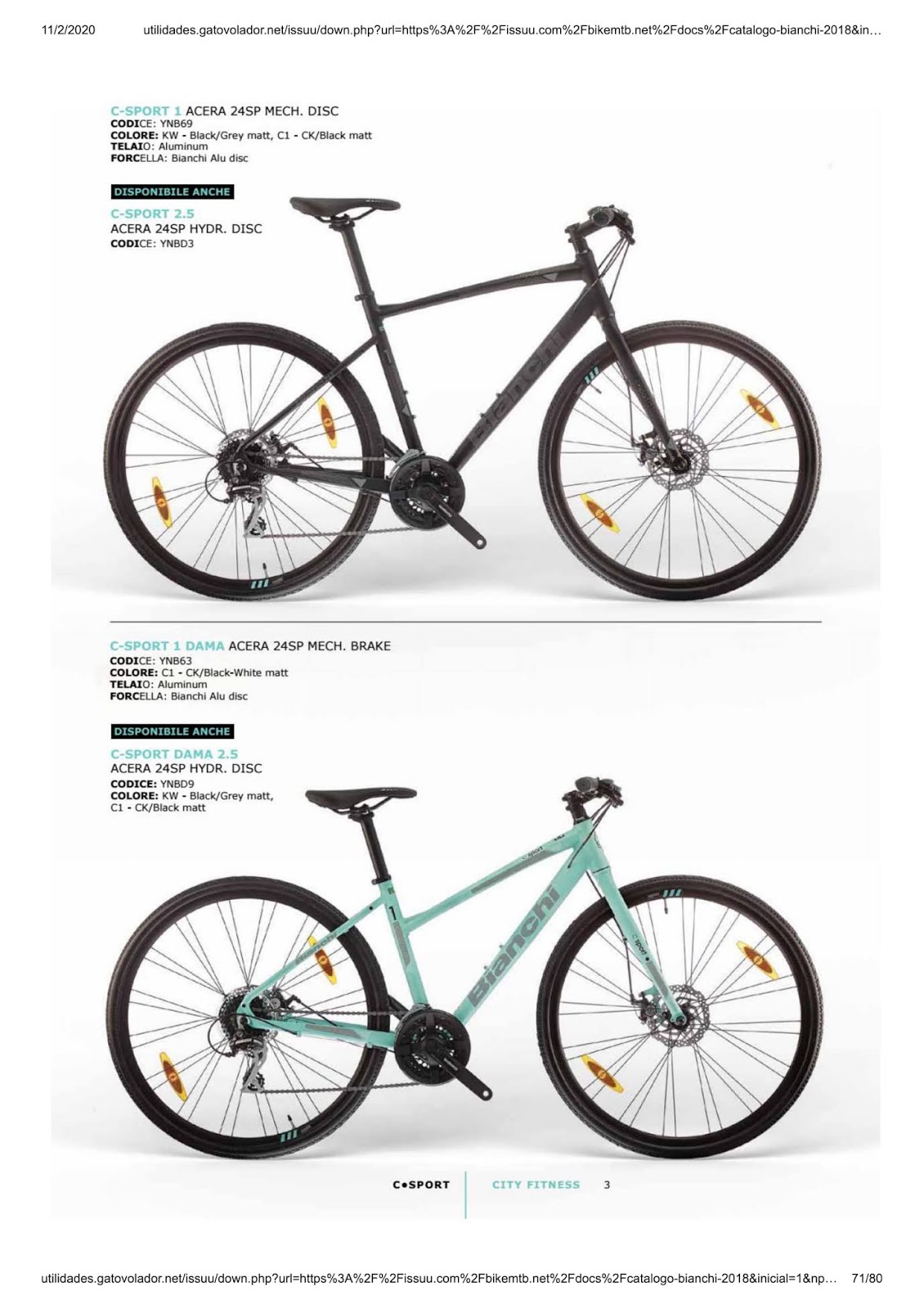 CATALOGUES BIANCHI BIANCHI 2018
