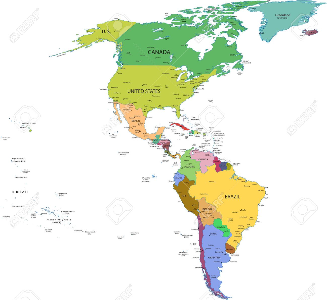 Geography and History Blog 1 ESO - 8725802 Mapa De Am%25C3%25A9rica Del Sur Y Del Norte Con Los Pa%25C3%25ADses Las Capitales Y Principales Ciudades
