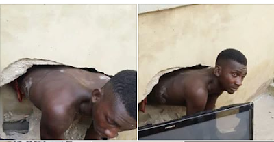 See What Happened To This "Unfortunate" Thief After Robbery Operation... Photos Capture